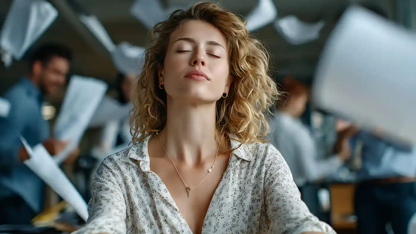 Calm Cube Change Lady Calm Amidst Chaos