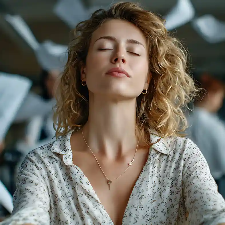 Calm Cube Change Lady Calm Amidst Chaos